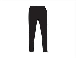 Pant silhouette on white background vector