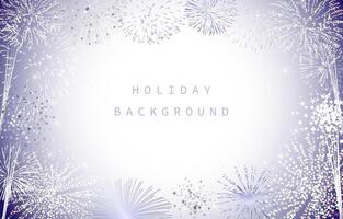 Holiday background, festive frame. Greeting card template with copy space. Shiny fireworks with clipping mask backdrop. Blogging stories empty blank. Editable design. Sample banner. Gift card concept. vector