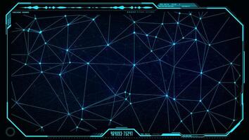 Futuristic UI HUD big data network screen monitor vector