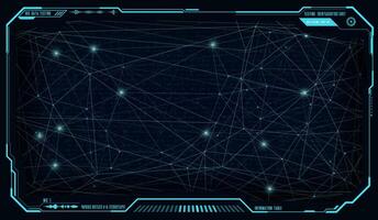Futuristic UI HUD big data network digital display vector