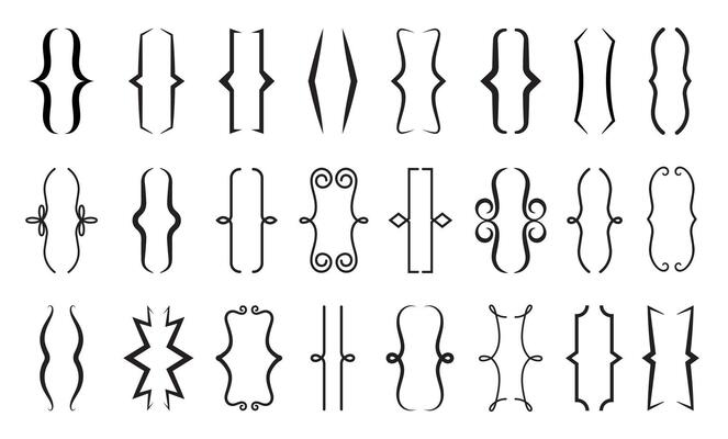 Parenthesis text brackets, punctuation symbols