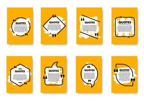 Retro posters with quote bubble and box message vector