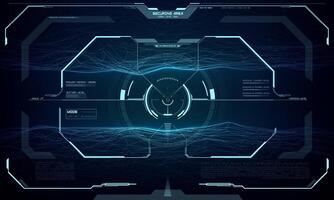 HUD futuristic screen interface target aim control vector