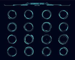 HUD interface round frames or borders, aim control vector
