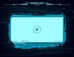 HUD player futuristic screen interface. vector