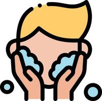 wash face illustration design vector