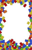 Puzzle toys are in the white background As a frame vector