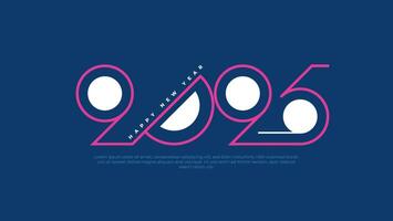 Design the logo text Happy New Year 2025. Cover the business diary for 2025 with a wish. Brochure, card, banner design template. vector