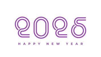 Design the logo text Happy New Year 2025. Cover the business diary for 2025 with a wish. Brochure, card, banner design template. vector