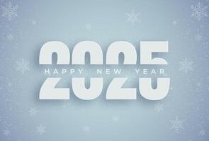 Happy New Year 2025. Design illustration of a paper cut holiday with sparkling confetti particles. A festive event banner. Decoration elements for poster or cover designs. vector