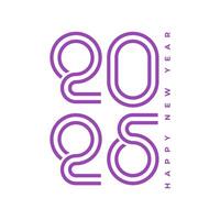 Design the logo text Happy New Year 2025. Cover the business diary for 2025 with a wish. Brochure, card, banner design template. vector