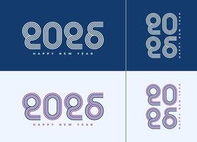 Design the logo text Happy New Year 2025. Cover the business diary for 2025 with a wish. Brochure, card, banner design template. vector