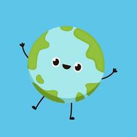 Earth character design. planet . Earth day mascot. vector