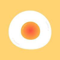 Fried egg . Fried egg on white background. Fried egg logo design. vector