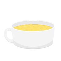 Corn soup . Corn soup in bowl. vector
