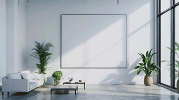 Modern interior decor featuring blank spaces ready for your promotional content photo