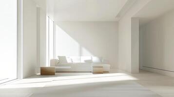 Minimalist decor enhancing sense of space photo