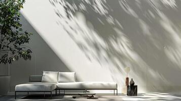 Silhouette of minimalist furnishings creating a tranquil and inviting atmosphere photo