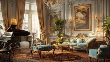 Elegant poster highlighting luxurious interior decor arrangements for upscale living photo