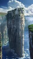 Towering sea cliffs offering breathtaking views photo
