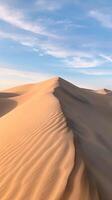 Towering sand dunes sculpted by the wind photo