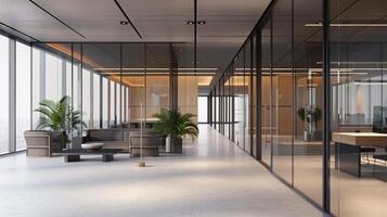 Minimalist office interior with room for custom branding photo