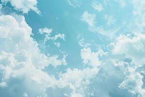 Serene daytime sky with delicate cirrocumulus clouds on a soft transparent white background, adding a touch of tranquility photo