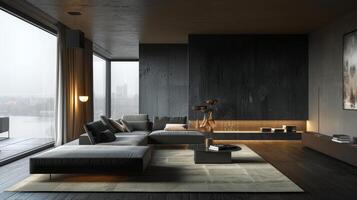 Dramatic silhouette capturing the essence of modern interior design photo