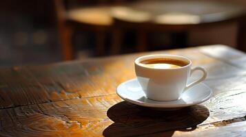 Minimalistic charm a cup of coffee in its most essential form photo