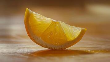 Simple and elegant spin of a lemon wedge photo