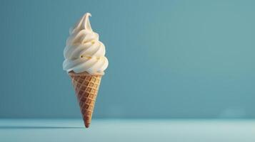 Spinning ice cream cone against a blank background photo