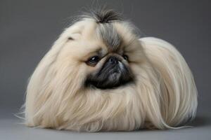 Charming Pekingese with luxurious mane and regal demeanor, perfect for elegant and sophisticated designs photo