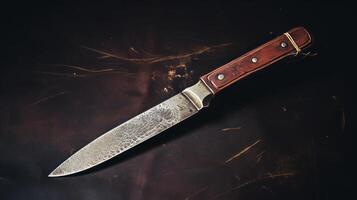 Barber's vintage straight razor photo