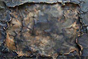 Burnt paper background with charred edges for a vintage look photo