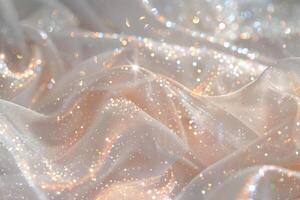 Sparkling diamond-like sparkles sparkling against a transparent white backdrop, adding a touch of opulence and allure photo