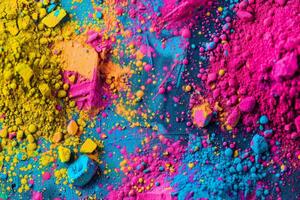 Colorful Holi background with vibrant hues and playful patterns photo