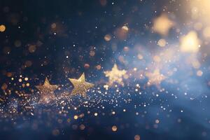 Glittering shooting star sparkles streaking across a transparent white surface, adding excitement and wonder photo