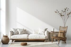 Contemporary decor accents on a transparent white canvas, ideal for minimalist designs photo