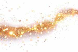 Glowing fairy tale sparkles swirling gracefully on a transparent white background, perfect for magical storytelling photo