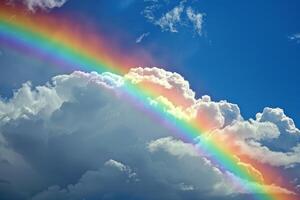 Vibrant rainbow after a storm photo