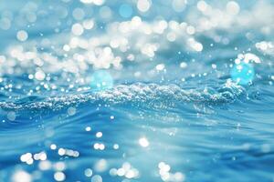 Sparkling ocean-like sparkles shimmering on a transparent white surface, evoking images of underwater worlds photo