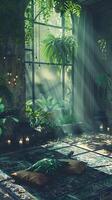 Mindful meditation space for mental clarity photo