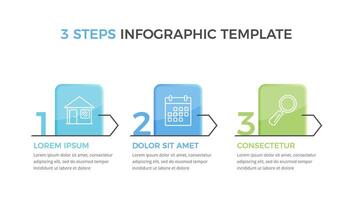Infographic Template with 3 Steps vector