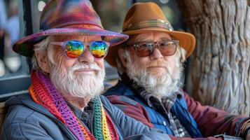 Happy gay man having fun of LGBTQ community photo