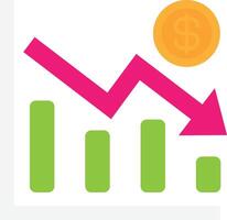 Decrease Chart Graph vector