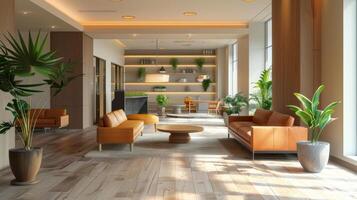 Stylish interior design featuring open spaces suitable for your personalized branding photo
