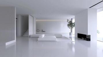 Clean and contemporary minimalist apartment photo