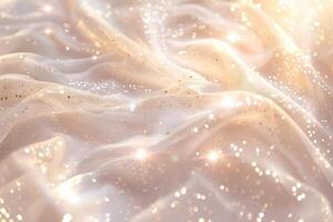 Glittering shooting star sparkles streaking across a soft transparent white surface, adding excitement and wonder photo
