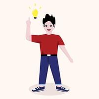 the character of a man has good ideas vector