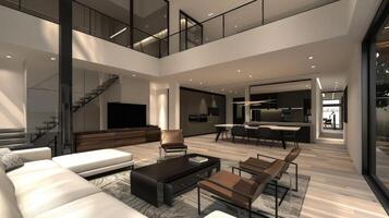 Clean and contemporary design in modern home photo